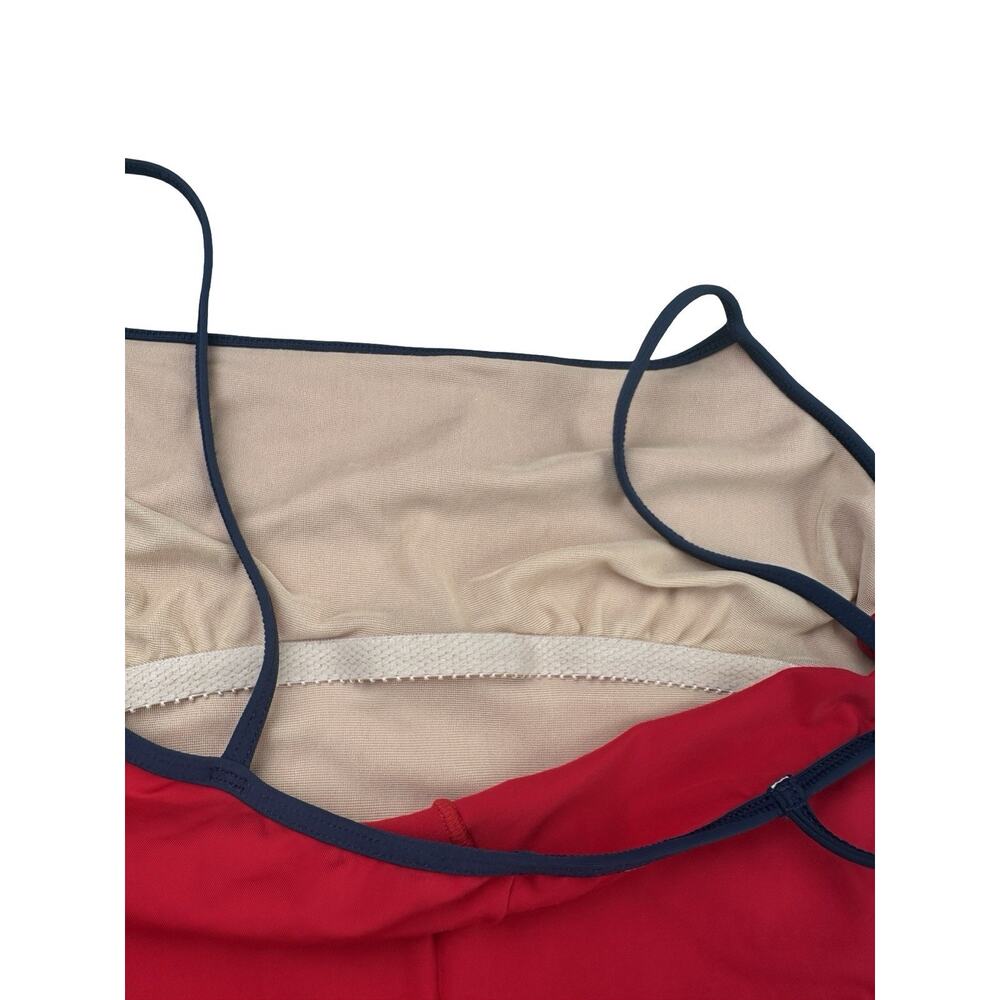 Vtg Ralph Lauren Sport One Piece Swimsuit Womens 14 Red High Cut Athletic USA - Picture 8 of 10